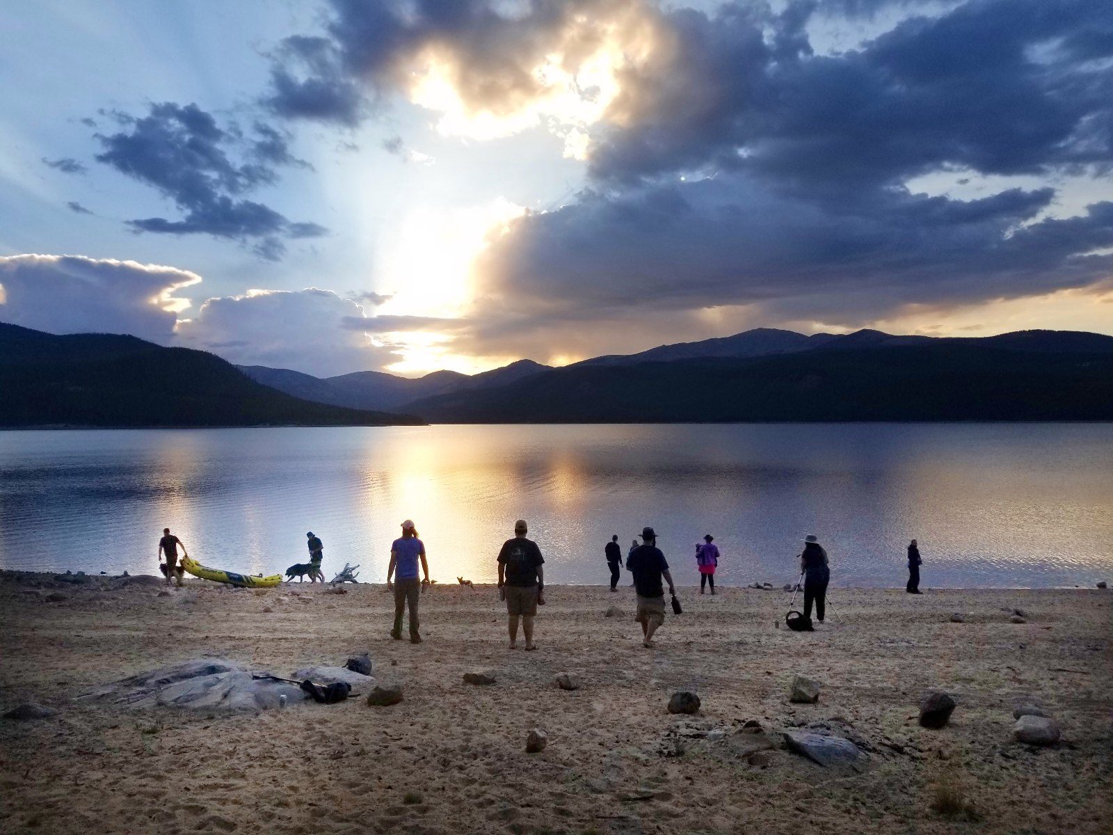 Turquoise Lake Colorado at sunset