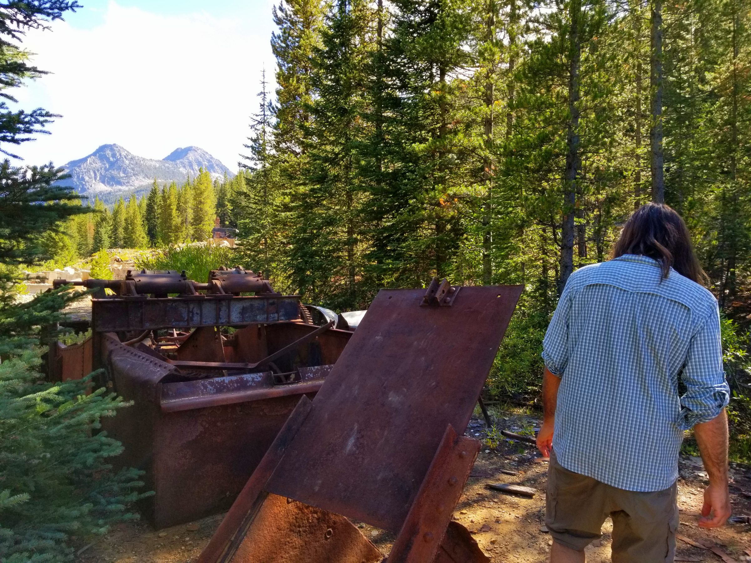 Rusted mining relics in Coolidge, a remote Southwestern Montana ghost town.