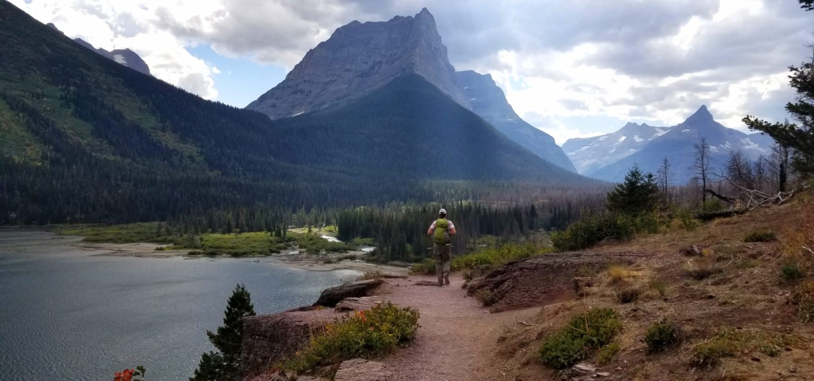 Beautiful views hiking around St. Mary Lake in Glacier National Park