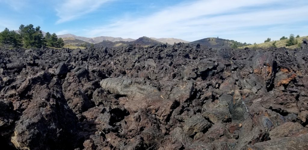 A’a (Ah-ah) lava at Craters of the Moon will chew your boots up and spit them back out!