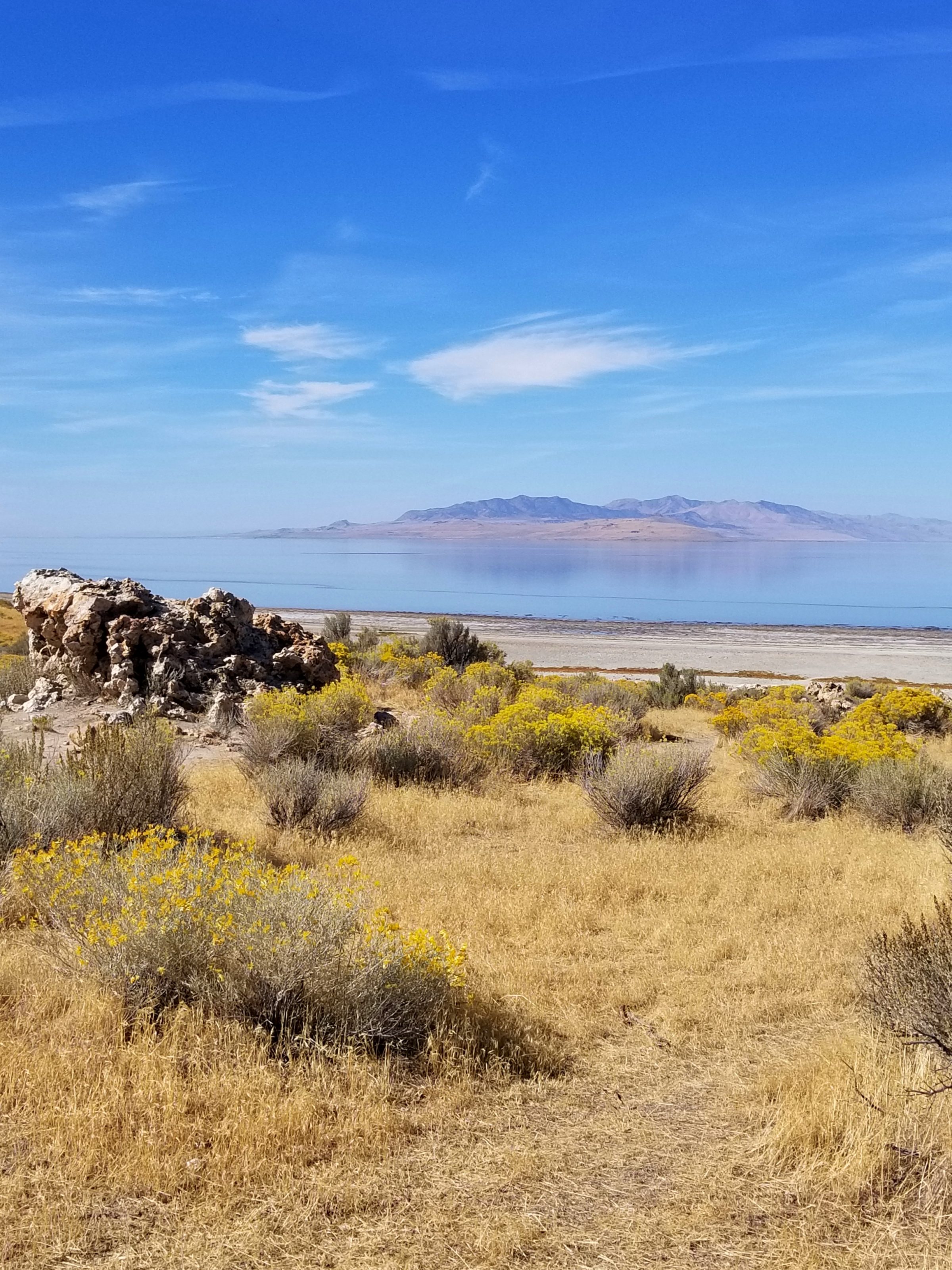 Still waters surround Antelope Island State Park