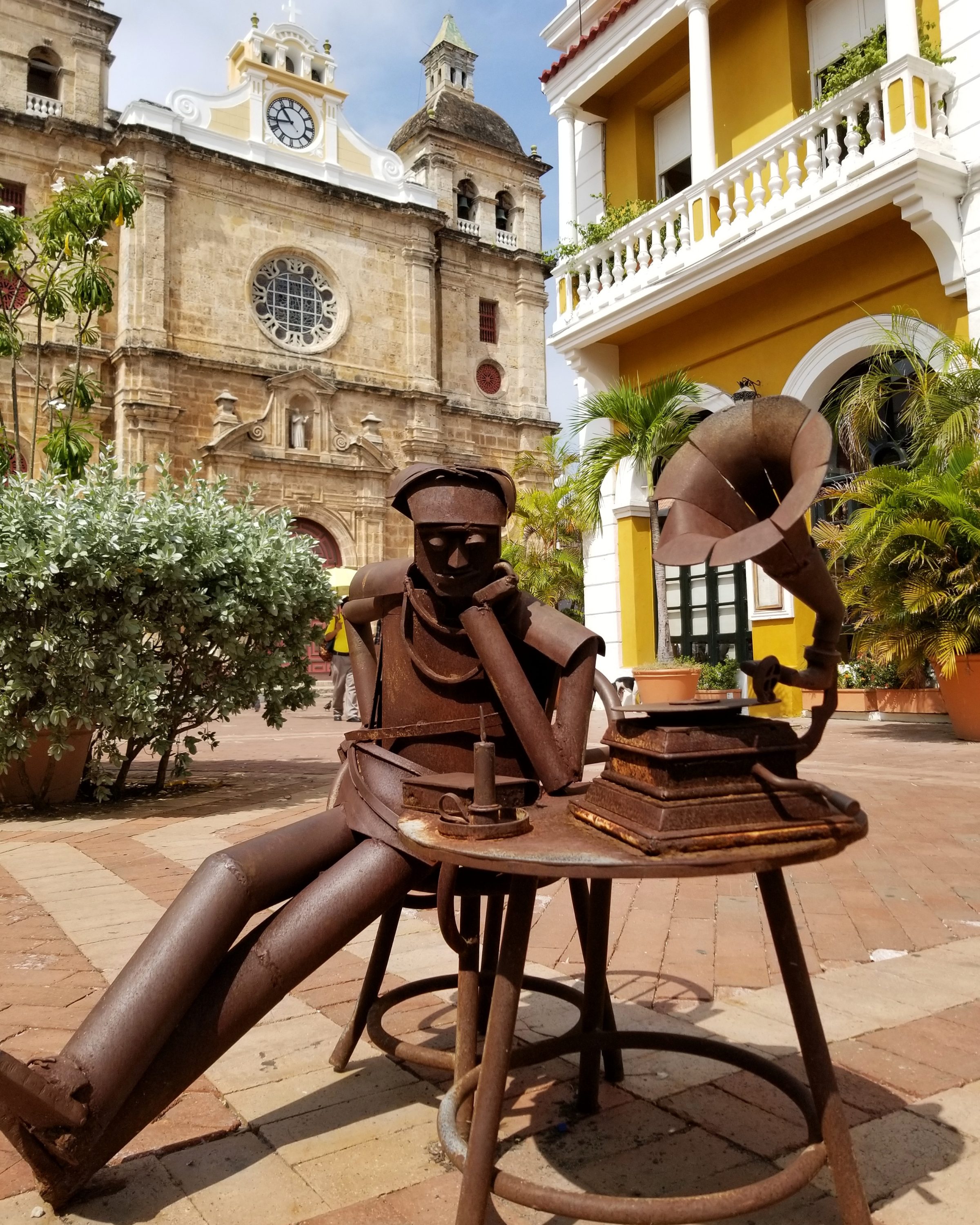 Strolling through the sculptures of daily life was one of our favorite free things to do in Cartagena