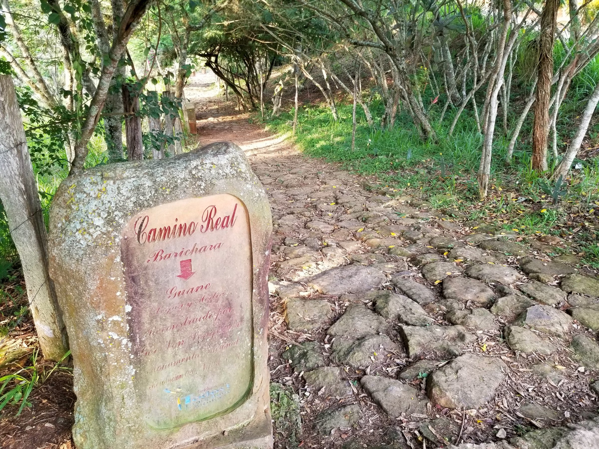 Barichara entrance to El Camino Real