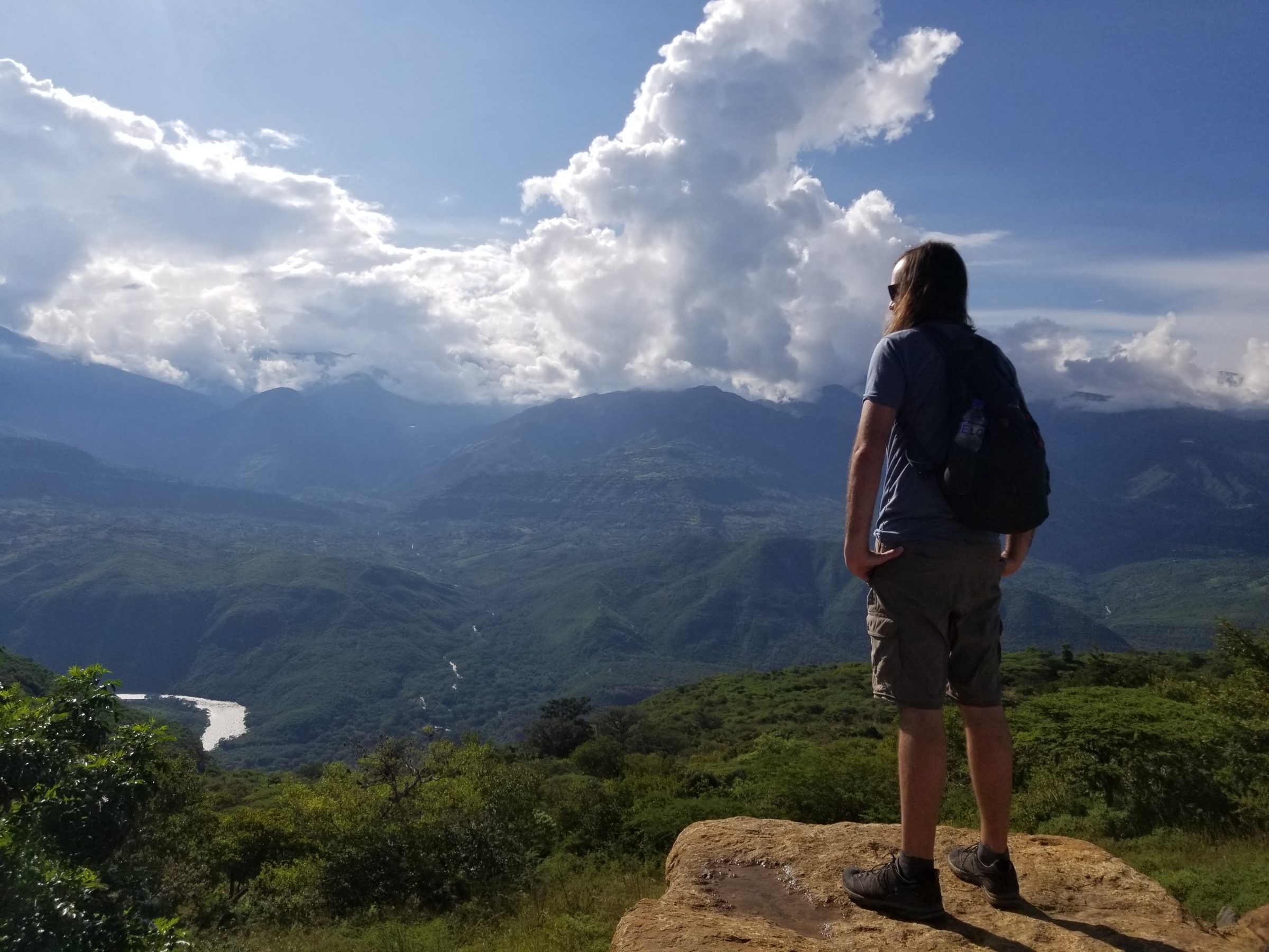 Jimmy overlooking the beautiful view of the river from Guane