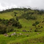 Rolling hills and clouds at Valle de Cocora