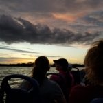 Taking a sunset ride on Cuyabeno Lake